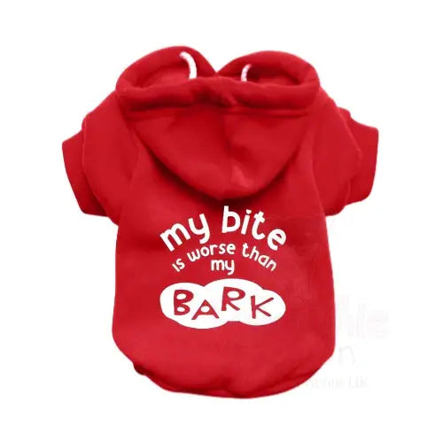 My Bite is Worse than my Bark Dog Hoodie - Rich Paw - 3