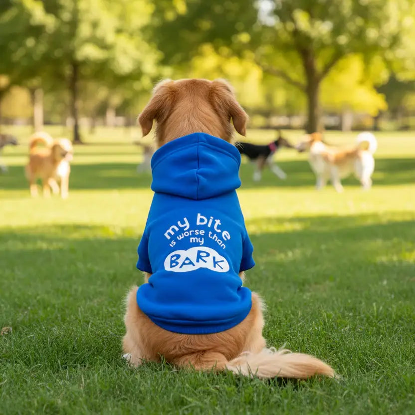 My Bite is Worse than my Bark Dog Hoodie - Rich Paw - 1