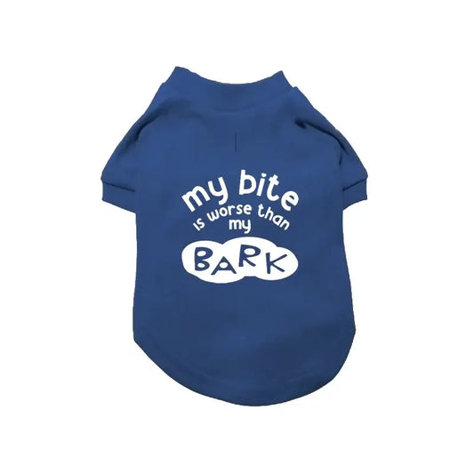 My Bite is Worse than my Bark Dog T-shirt - Poochie Fashion - 1