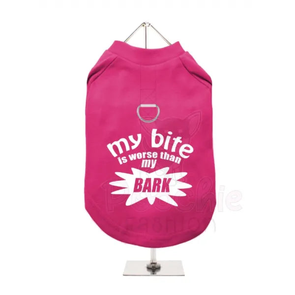 My Bite Is Worse Than My Bark Harness Dog T-Shirt - Urban - 5