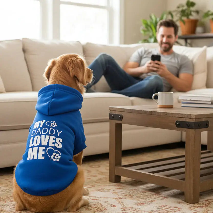 My Daddy Loves me Dog Hoodie - Rich Paw - 1