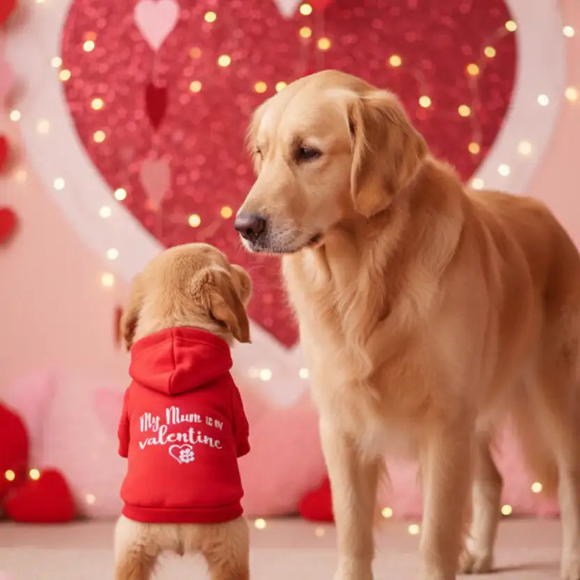My Mum is my Valentine Dog Hoodie - Poochie Fashion - 2