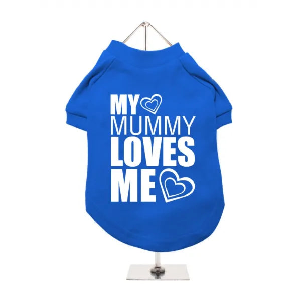 My Mummy Loves me Dog T-shirt Blue - Small - Sale - 1