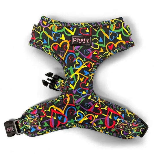 Neon Love Adjustable Dog Harness - Piggie - 1