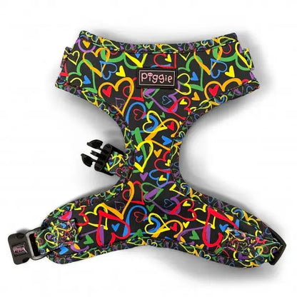 Neon Love Adjustable Neck Dog Harness - Piggie - 1