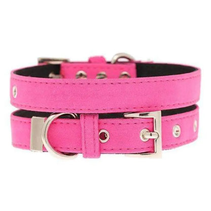Neon Pink Fabric Dog Collar - Urban - 1
