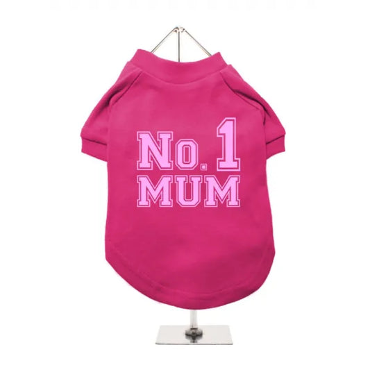 No.1 Mum Dog T-shirt Hot Pink - Mum - 1