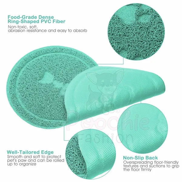 Non Slip Pvc Pet Feeding Mat - Posh Pawz - 12