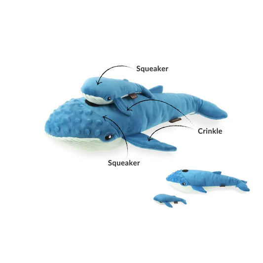 Ocean Buddies Big Blue & Baby Blue Whales Dog Toy by P.l.a.y - P.l.a.y - 2