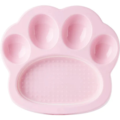 Paw 2-in-1 Mini Slow Feeder & Lick Pad Baby Pink - Petdreamhouse - 1