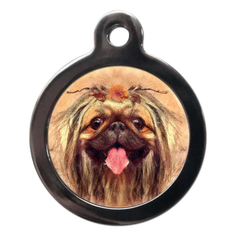 Pekingese Hippy Dog Id Tag - Ps Pet Tags - 1