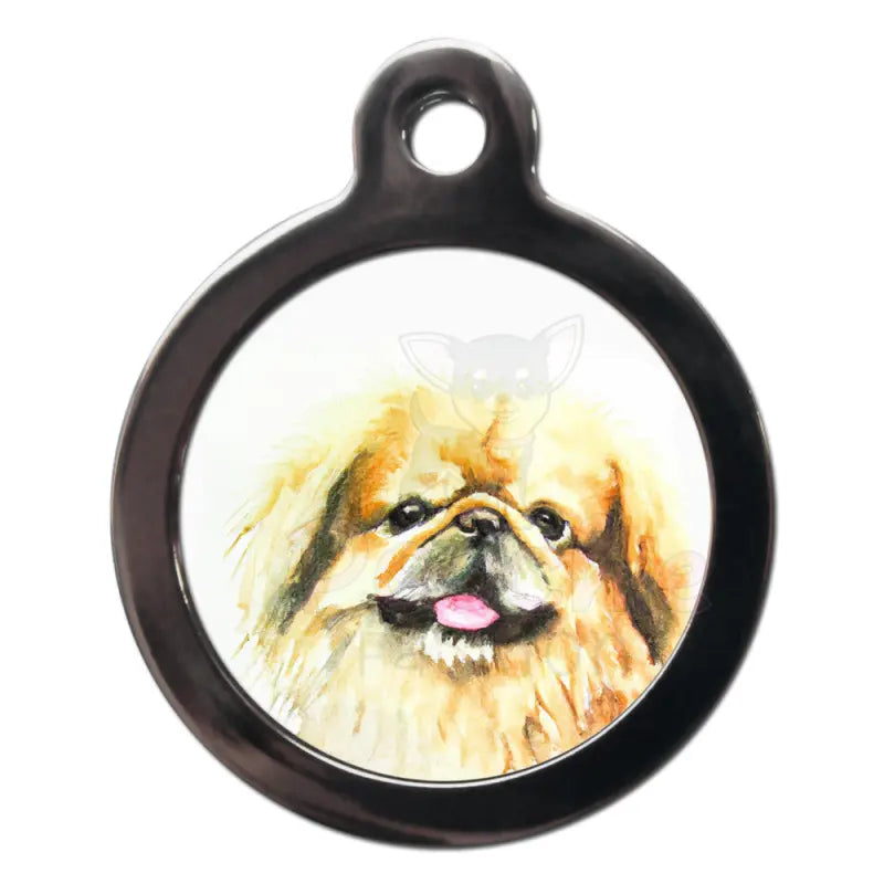 Pekingese Portrait Dog Id Tag - Ps Pet Tags - 1