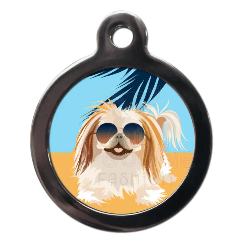 Pekingese Summertime Dog Id Tag - Ps Pet Tags - 1