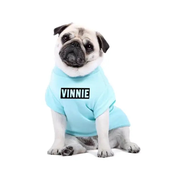 Personalised Block Name Dog T-shirt - Rich Paw - 1