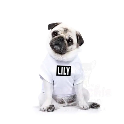 Personalised Block Name Dog T-shirt - Rich Paw - 4