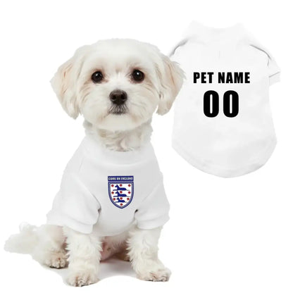 Personalised Come on England Dog Football Shirt - Poochie Fashion - 1
