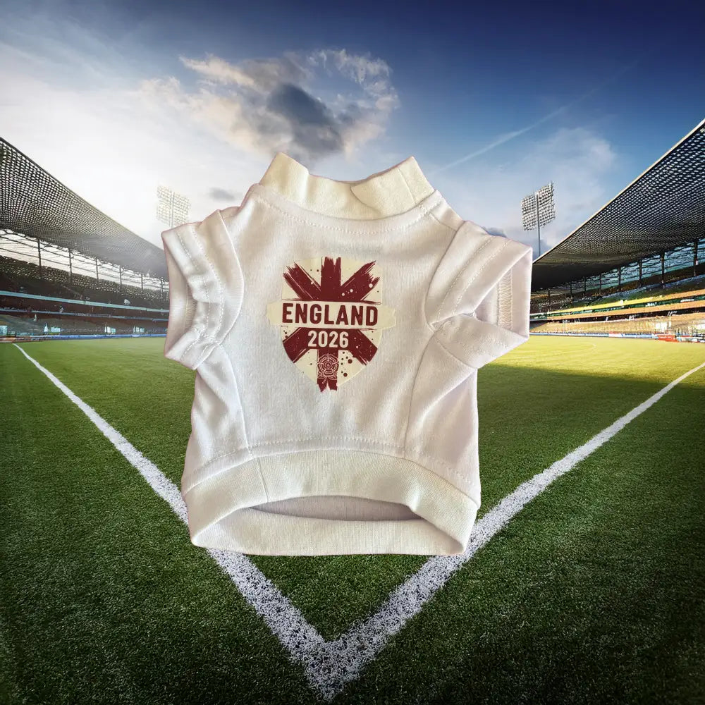 Personalised England 2026 Dog Football Shirt - Poochie Fashion - 3