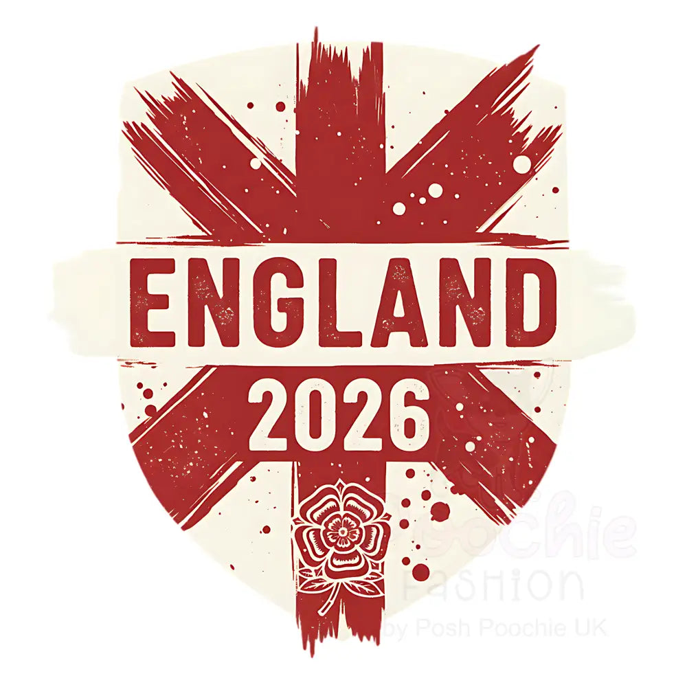 Personalised England 2026 Dog Football t Shirt - Poochie Fashion - 2