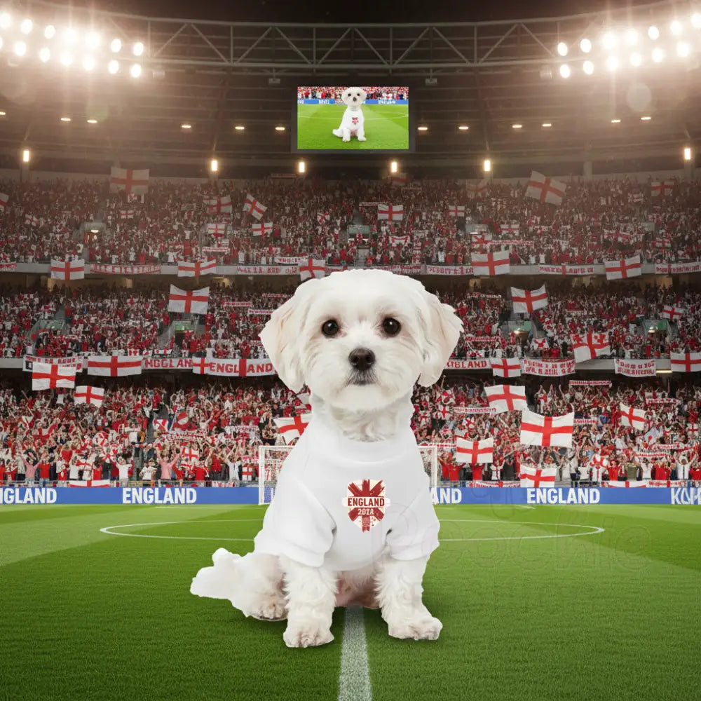 Personalised England 2026 Dog Football t Shirt - Poochie Fashion - 5