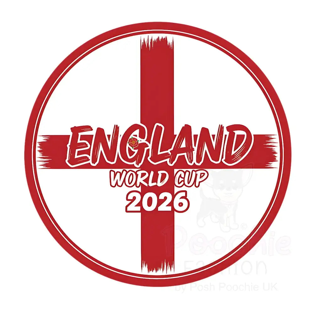 Personalised England World Cup 2026 Dog Football Shirt - Poochie Fashion - 2