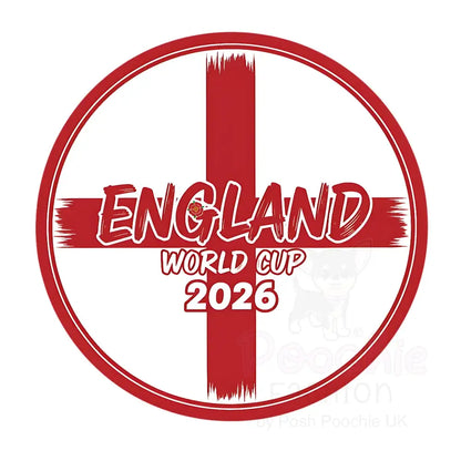 Personalised England World Cup 2026 Dog Football Shirt - Poochie Fashion - 2