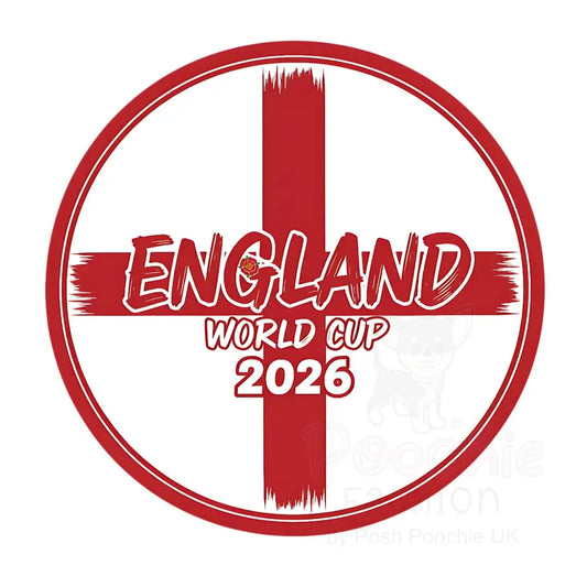 Personalised England World Cup 2026 Dog Cat Football t Shirt - Poochie Fashion - 2