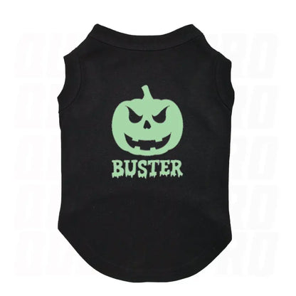 Personalised Glow-in-the-dark Pumpkin Dog Vest T-shirt - Poochie Fashion - 3