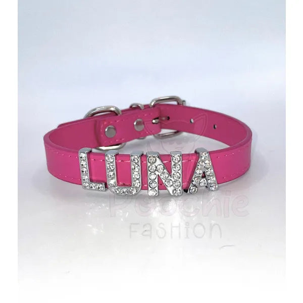 Personalised diamante store dog collars