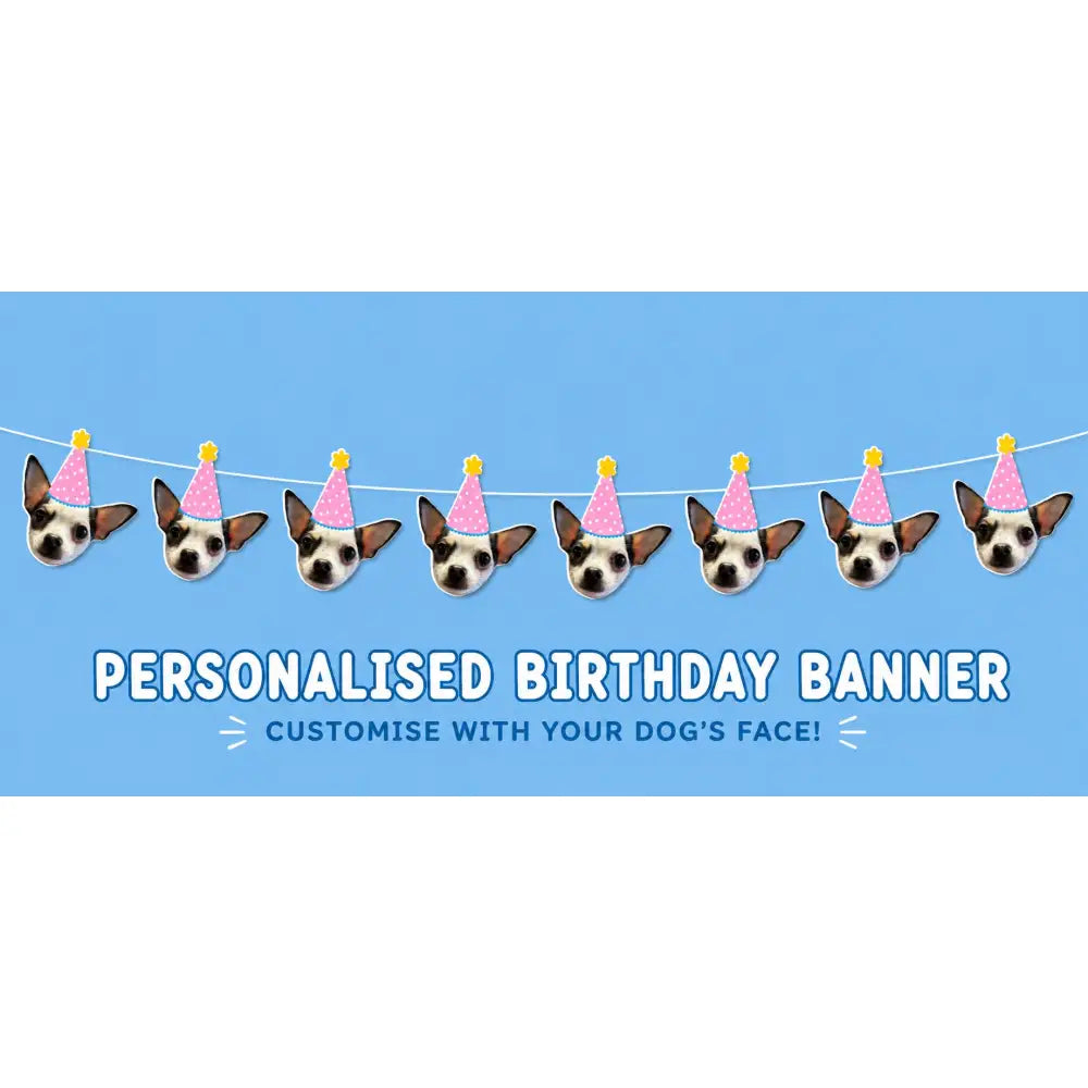 Personalised Photo Face Dog Birthday Banner - Daisy’s Custom Gifts - 2