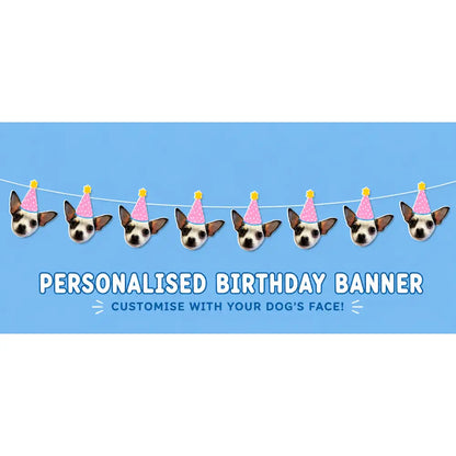 Personalised Photo Face Dog Birthday Banner - Daisy’s Custom Gifts - 2