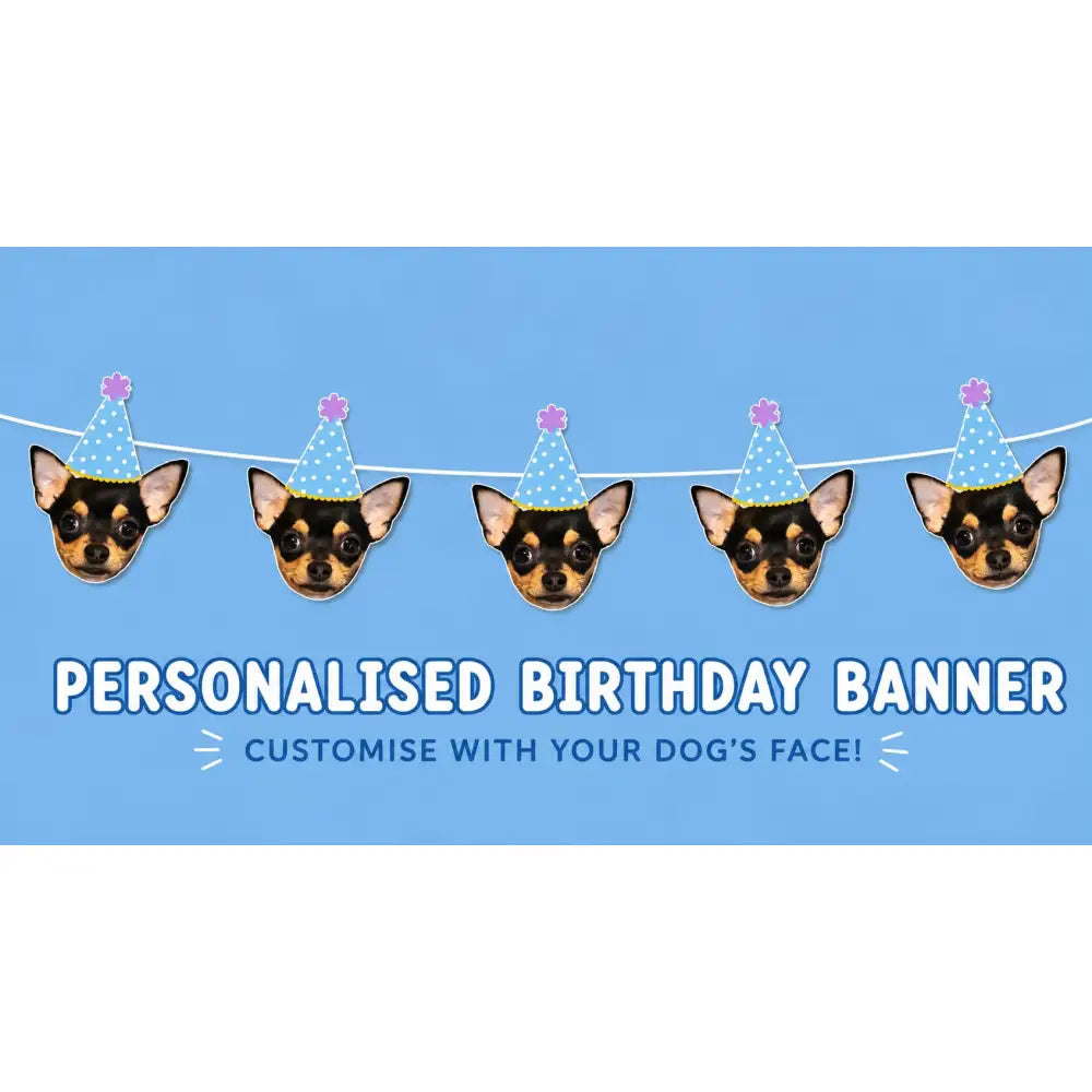 Personalised Photo Face Dog Birthday Banner - Daisy’s Custom Gifts - 1
