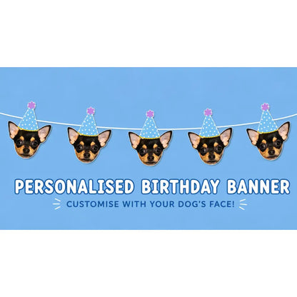 Personalised Photo Face Dog Birthday Banner - Daisy’s Custom Gifts - 1