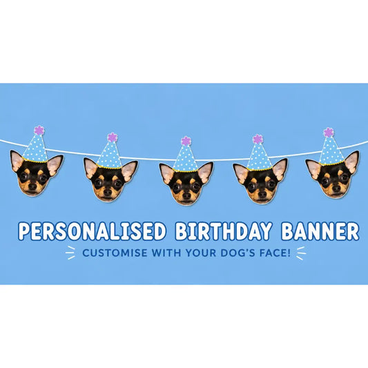 Personalised Photo Face Dog Birthday Banner - Daisy’s Custom Gifts - 1