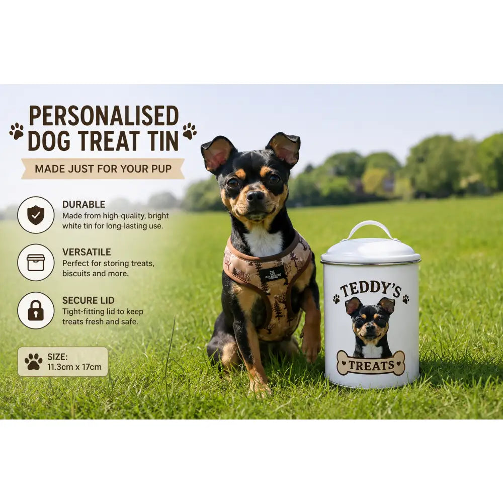 Personalsied Dog Treat Tin - Daisy’s Custom Gifts - 1