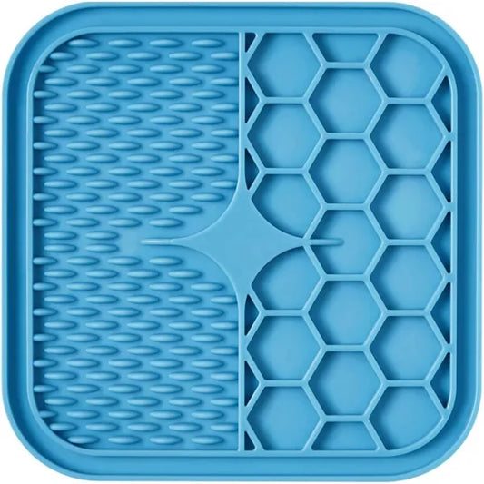 Pet Lick Mat Slow Feeder in Blue - Posh Pawz - 1