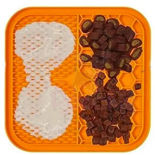 Pet Lick Mat Slow Feeder in Orange - Posh Pawz - 3