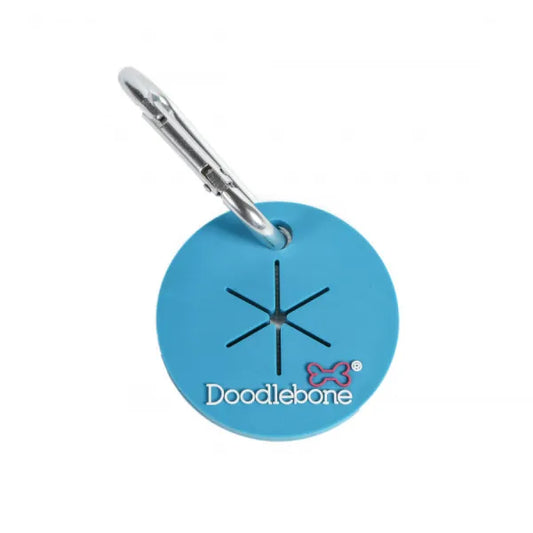 Pick n Clip Poop Bag Carrier in Aqua Blue - Doodle - 1