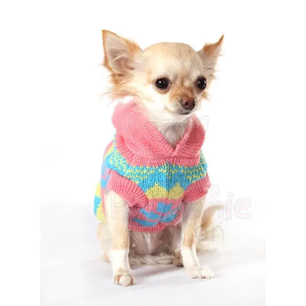 Pink Alpine Dog Jumper With Hood - Urban Pup - 2