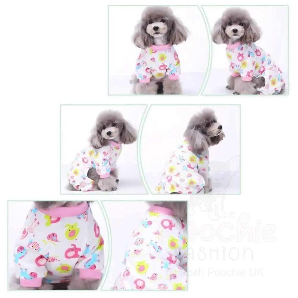 Pink Elephant Onesie Dog Pyjamas Large - Sale - 6