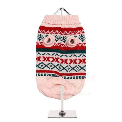 Pink Fair Isle Vintage Dog Jumper - Urban - 3