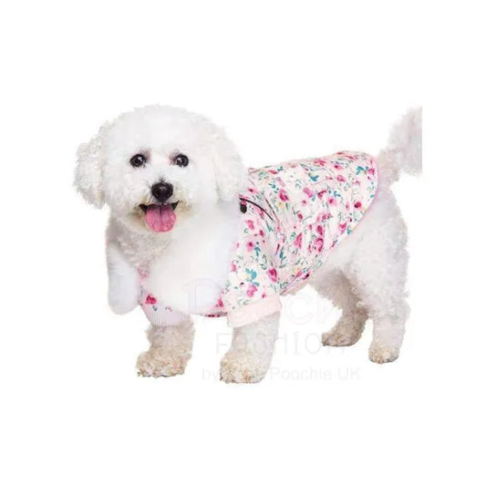 Pink Floral Cascade Designer Dog Coat - Urban - 2