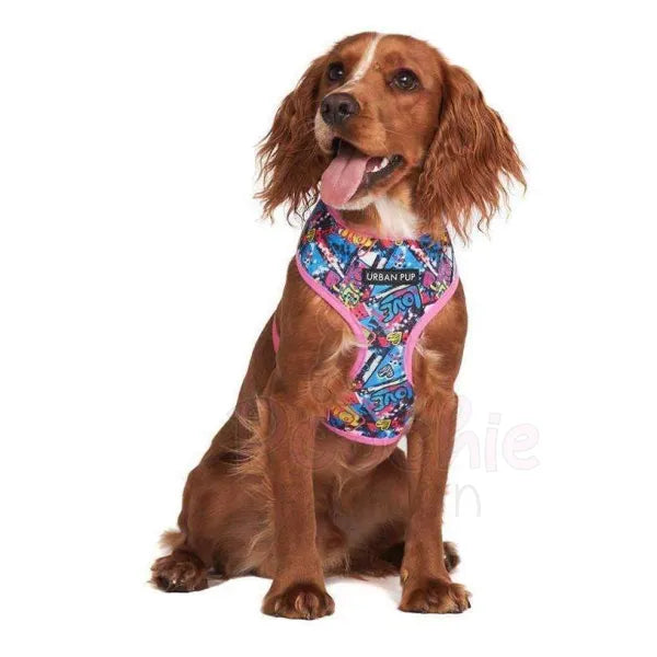 Pink Graffiti Designer Dog Harness - Urban Pup - 4