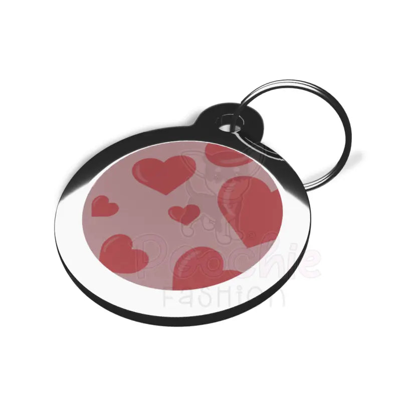 Pink Hearts Cat Id Tag - Ps Pet Tags - 2