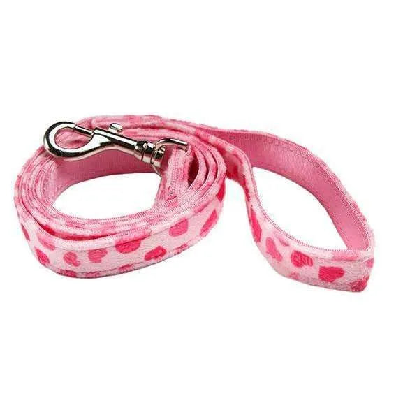 Pink Hearts Fabric Dog Lead - Urban Pup - 1