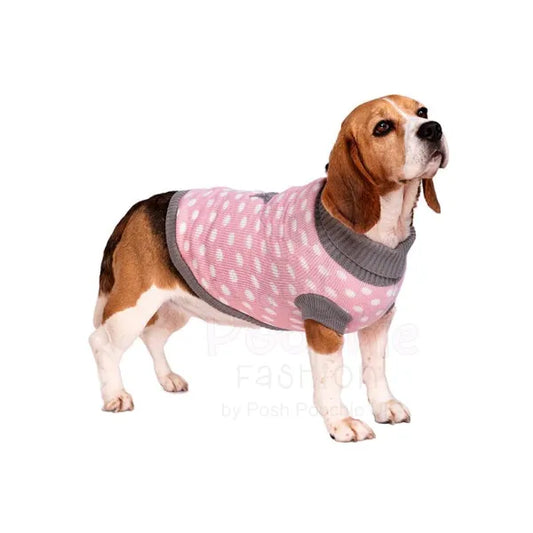 Pink Polka Dot Star Dog Jumper - Urban - 2
