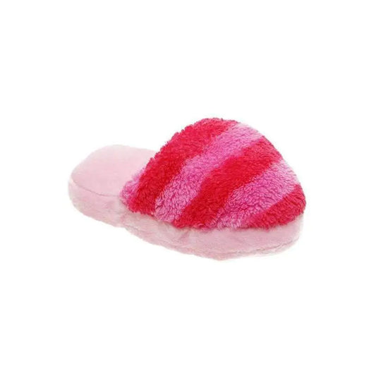 Pink Striped Slipper Plush and Squeaky Dog Toy - Posh Pawz - 1
