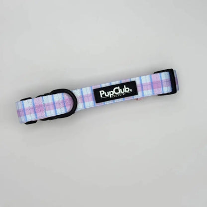 Pink Tartan Dog Collar - Pupclub Couture - 1