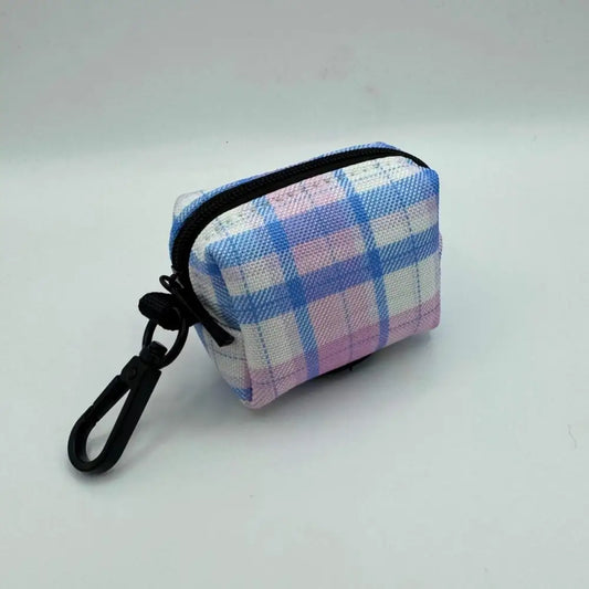 Pink Tartan Dog Poo Bag Holder - Pupclub Couture - 2