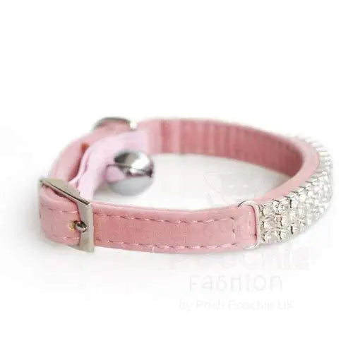 Pink rhinestone cat clearance collar
