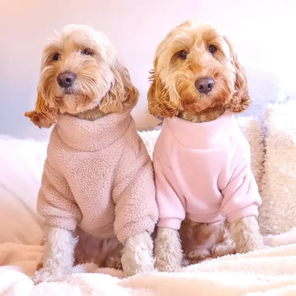 Plush Teddy Fleece Dog Zippy Jacket in Pink - Rich Paw - 3